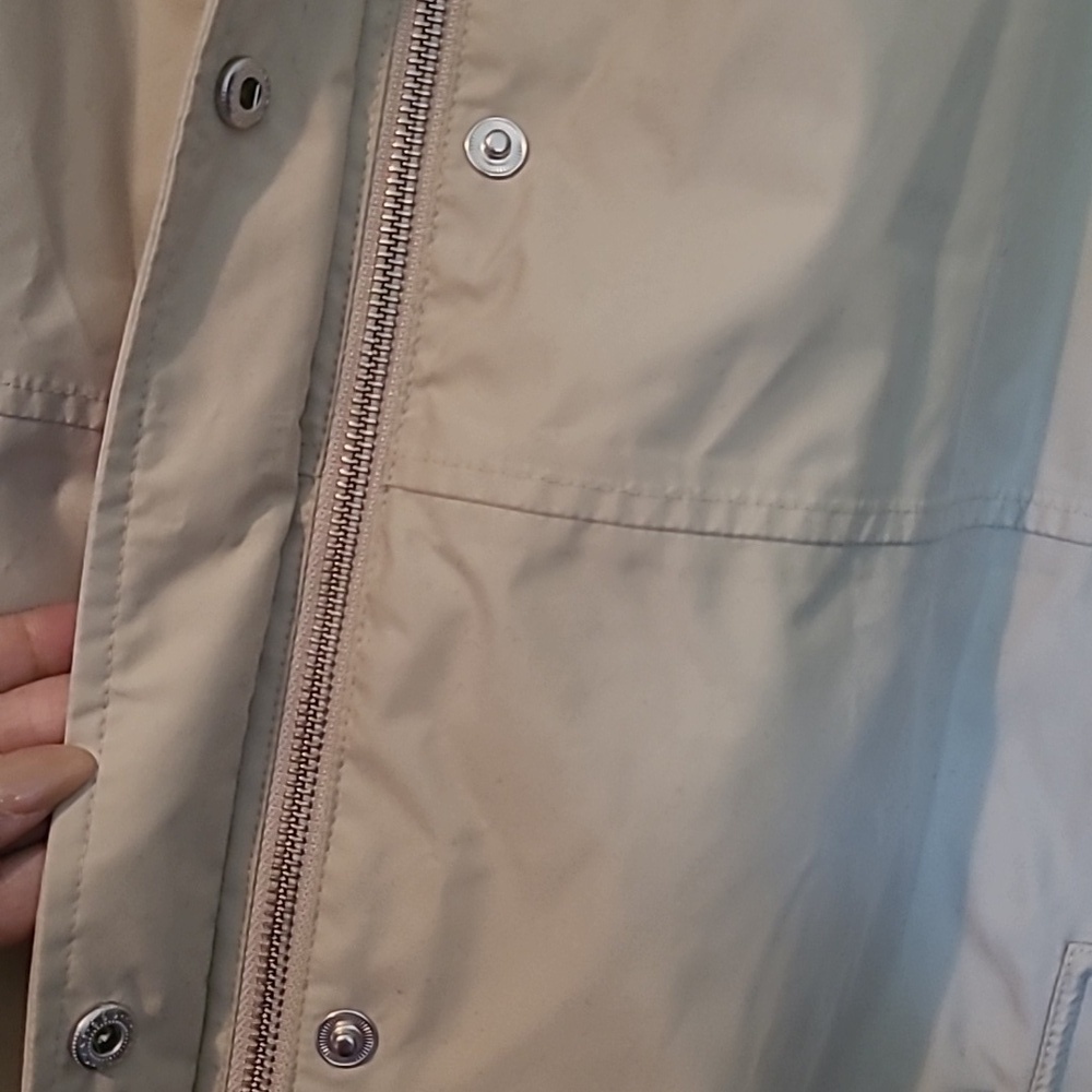 Lands End Wmns 2X Trench Rain Coat Khaki Tan Fall Spring Transitional Outdoors - Picture 7 of 15